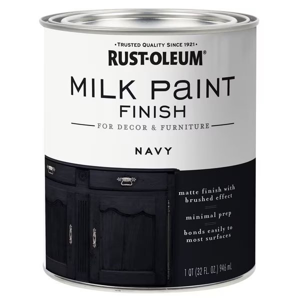 Rust-Oleum Matte Navy Water-Based Acrylic Milk Paint 1 qt